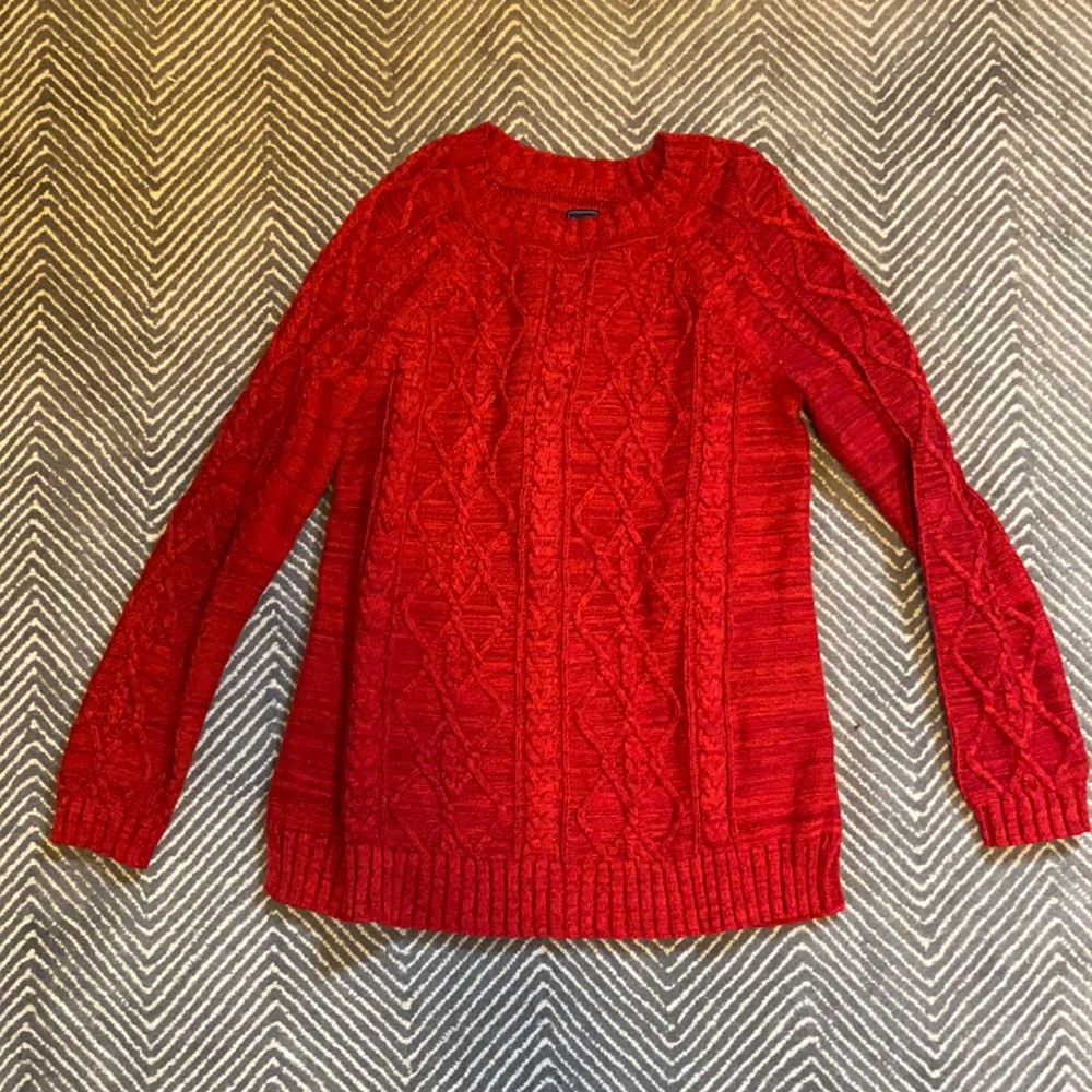 Gap Maternity Cable Knit Crewneck Sweater